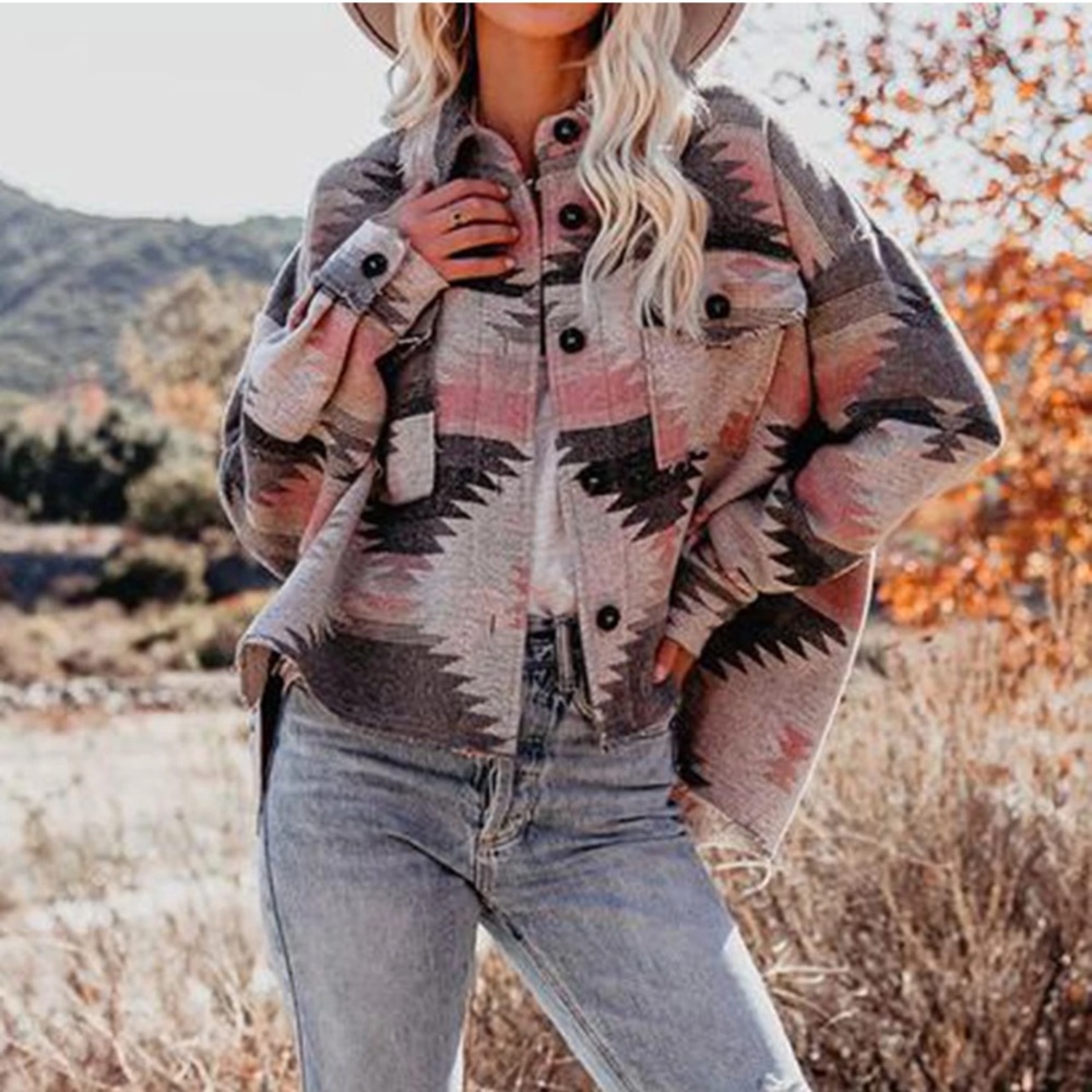 🔹New🔹Aztec Native Flannel Jacket - Picture 2 of 5